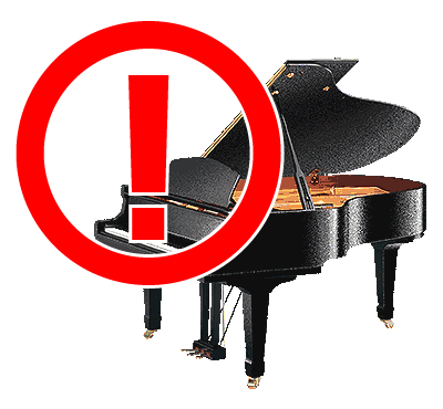 ピアノ禁止　イラスト