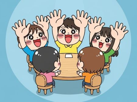 議決権を行使しているイラスト