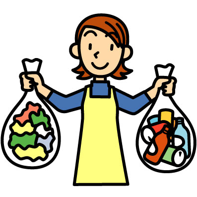 マンション掲示物用イラスト＜ごみ仕分け02＞