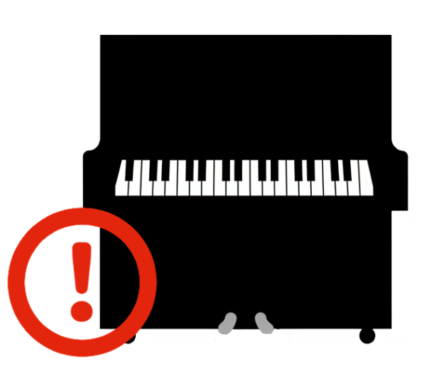 マンション掲示物用イラスト＜騒音05　アップライトピアノ＞