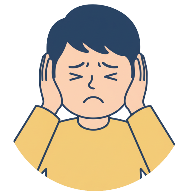 マンション掲示物用イラスト＜騒音07　うるさそうにしている男の子＞