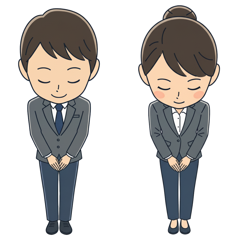 マンション掲示物用イラスト＜よろしくお願いします03＞